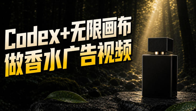 一张商品图,如何用Codex+无限画布做出香水密林广告视频
